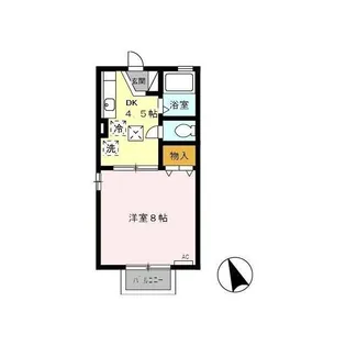 ヴァンコートII【1階】の間取り