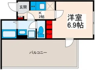 シャテロ三河島【4階】の間取り