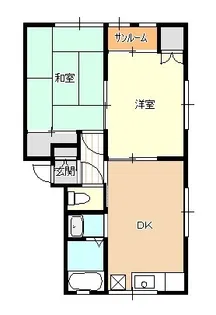 新潟県新発田市城北町3【アパート】の間取り