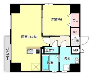 フォーエス紺屋今町【10階】の間取り