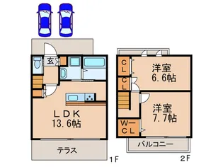 愛知県名古屋市名東区一社4【一戸建】の間取り