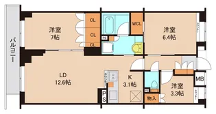 千葉県市川市本行徳【マンション】の間取り