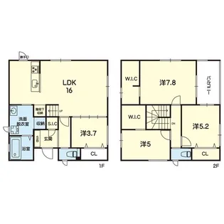 熊本県菊池郡大津町大字引水【一戸建】の間取り