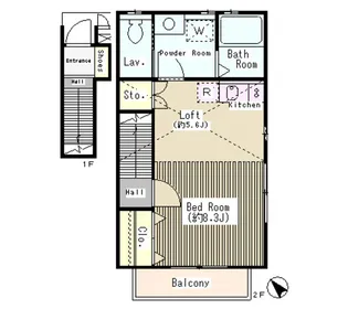 東京都西東京市緑町2【アパート】の間取り