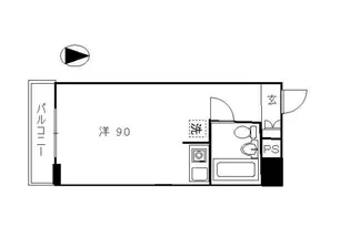 コーポ朝日VII【5階】の間取り