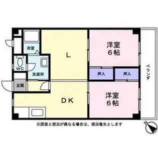 パークハイツスイメイ【3階】の間取り