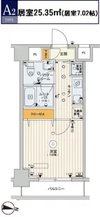 スカイコートパレス大島【7階】の間取り