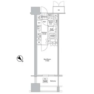 コンフォリア渋谷WEST【2階】の間取り