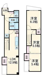 サンライズ幕張【3階】の間取り
