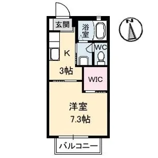 グリーンビュー A棟【2階】の間取り