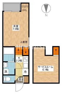 1SKの間取り画像