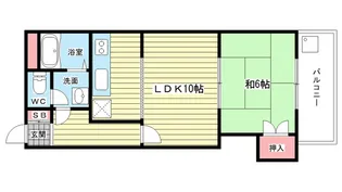 大阪府豊中市北桜塚2【マンション】の間取り