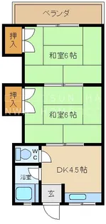 西山本コーポラス3号【3階】の間取り