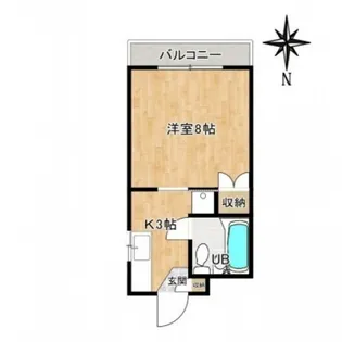 プラムマンション俵町【4階】の間取り