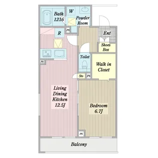 日曜島【1階】の間取り