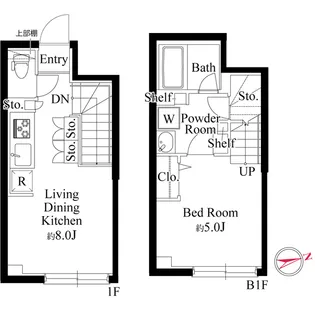 ラ・ぺルラ下北沢【1階】の間取り