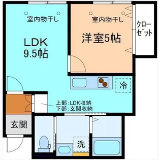 Ortena八幡【1階】の間取り