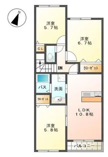 Lien【2階】の間取り