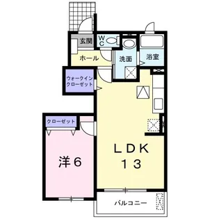 カーサ セレーノB【1階】の間取り