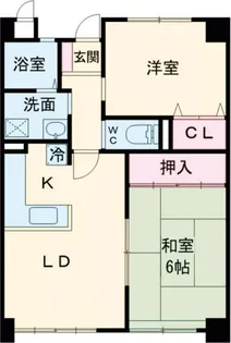 ユートピアタウンII【6階】の間取り