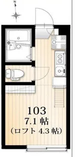 東京都小平市美園町1【アパート】の間取り