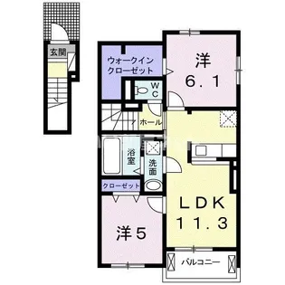 カメリア【2階】の間取り