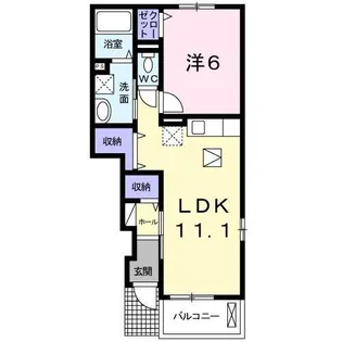 エミネスタウンS-1【1階】の間取り