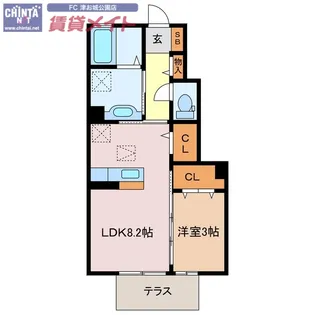 ラ ルーチェ 幸町【1階】の間取り