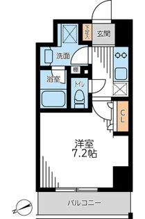 ザ・パーククロス門前仲町【7階】の間取り