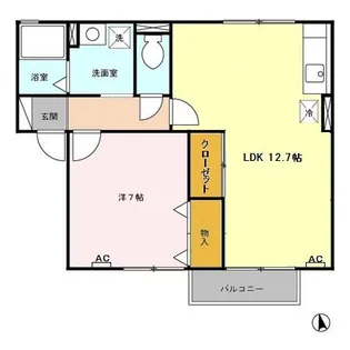 便船塚ハイツ A【2階】の間取り
