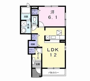 ノース ノーヴァ A【1階】の間取り