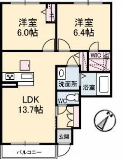 シャーメゾン サクセス A棟【1階】の間取り