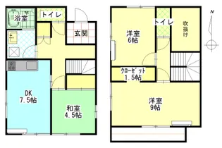 群馬県邑楽郡邑楽町大字中野【一戸建】の間取り