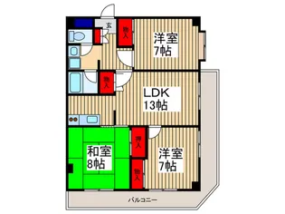 シオミプラザセカンド【4階】の間取り
