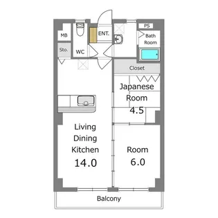 あさひレジデンス【1階】の間取り