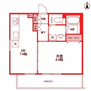 コートデュール【4階】の間取り