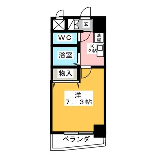 サザン名駅エクシード【5階】の間取り