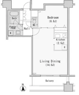 レジディア西麻布【8階】の間取り