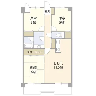 【希少なファミリー物件】ヴェルドミール【1階】の間取り