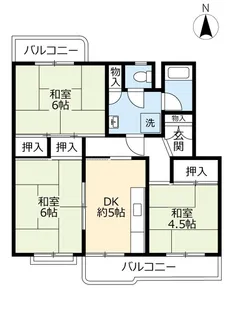 UR大山田【3階】の間取り