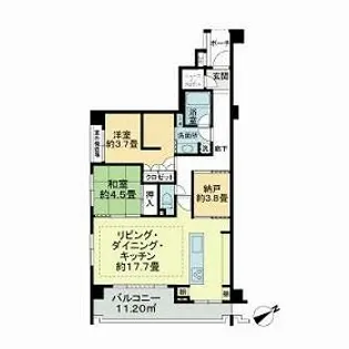 アルソレア馬事公苑【1階】の間取り