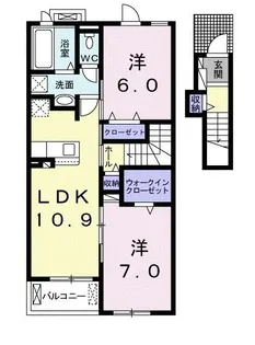 ヴィラフィオーレ藤原 II【2階】の間取り