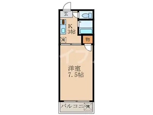 印度屋ハイツI【2階】の間取り