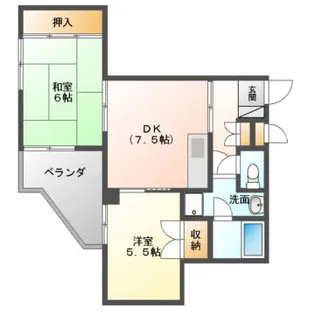 秀英ハイツ市川【2階】の間取り