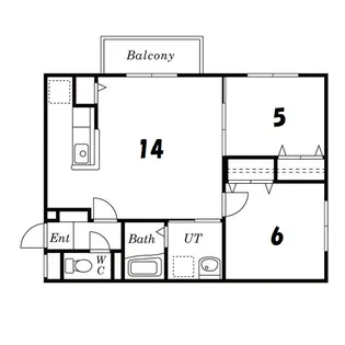 メゾンファイブエイト【4階】の間取り