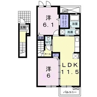 ボン ボヤージュ【2階】の間取り