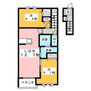 T’sフローラ【2階】の間取り