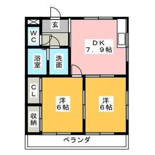 エクセルCナルセ【2階】の間取り
