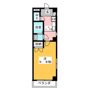 ポレール梅林【4階】の間取り