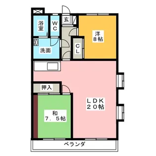 アムラートハウス B棟【2階】の間取り